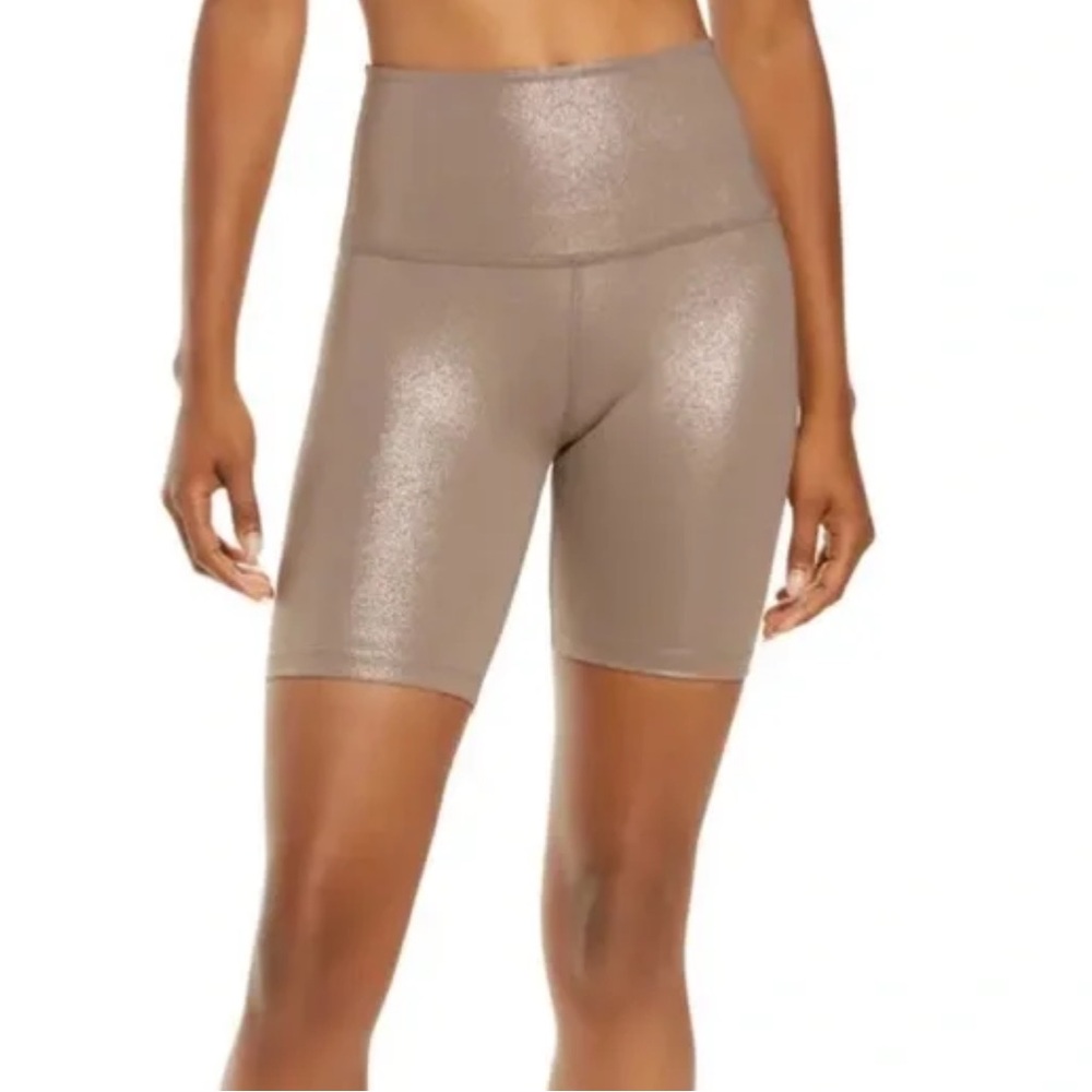 Beyond Yoga Mocha Twinkle High Waist Biker Shorts.  3